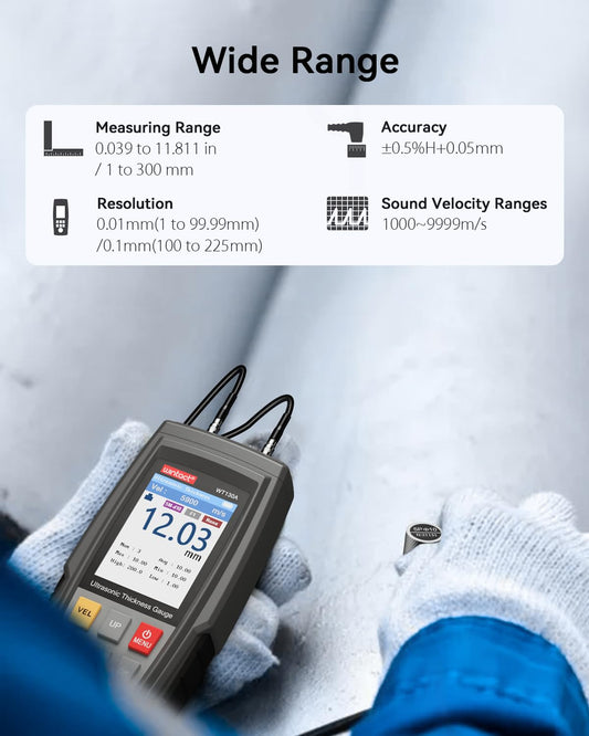 WINTACT WT130A ultrasonic thickness gauge gallery image 2