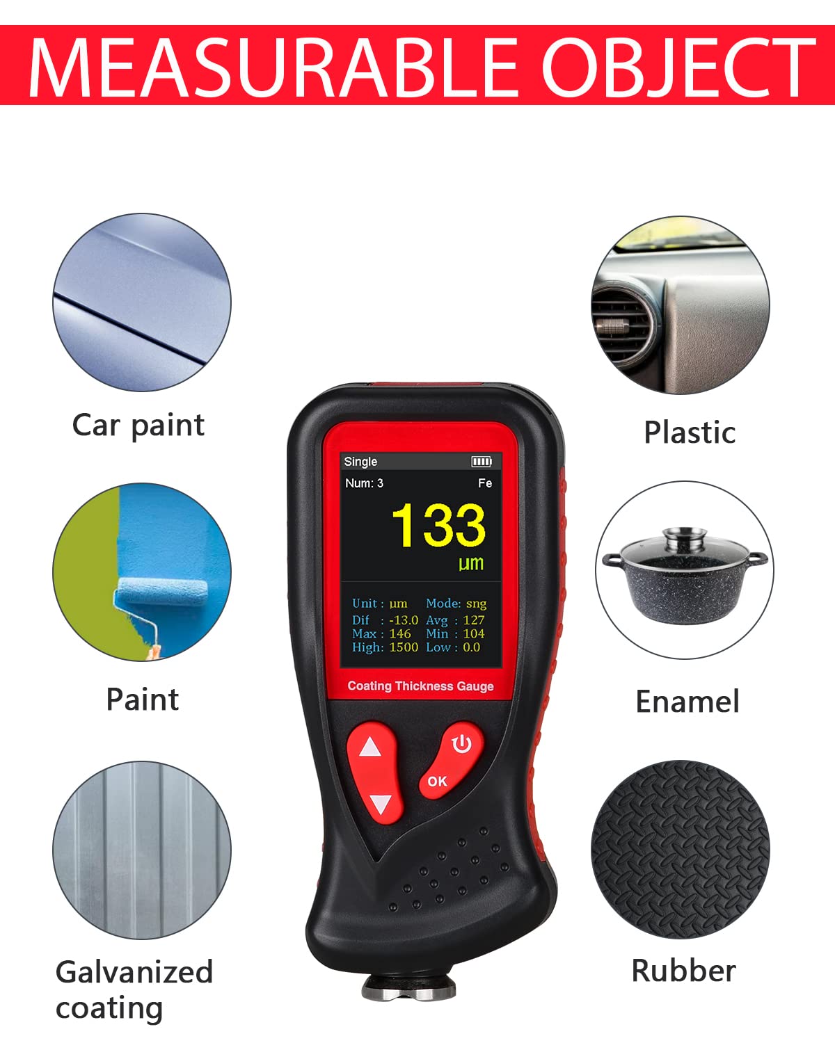WINTACT WT230 paint coating thickness gauge gallery image 7