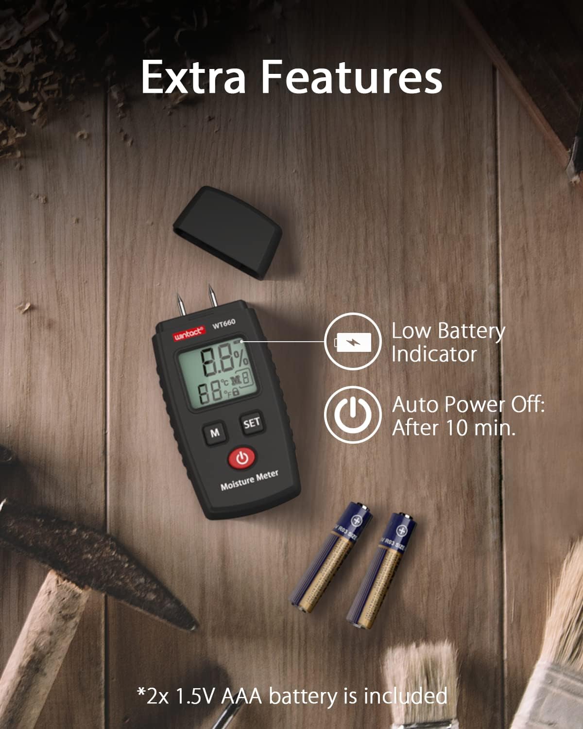 WINTACT WT660 pin moisture meter gallery image 7