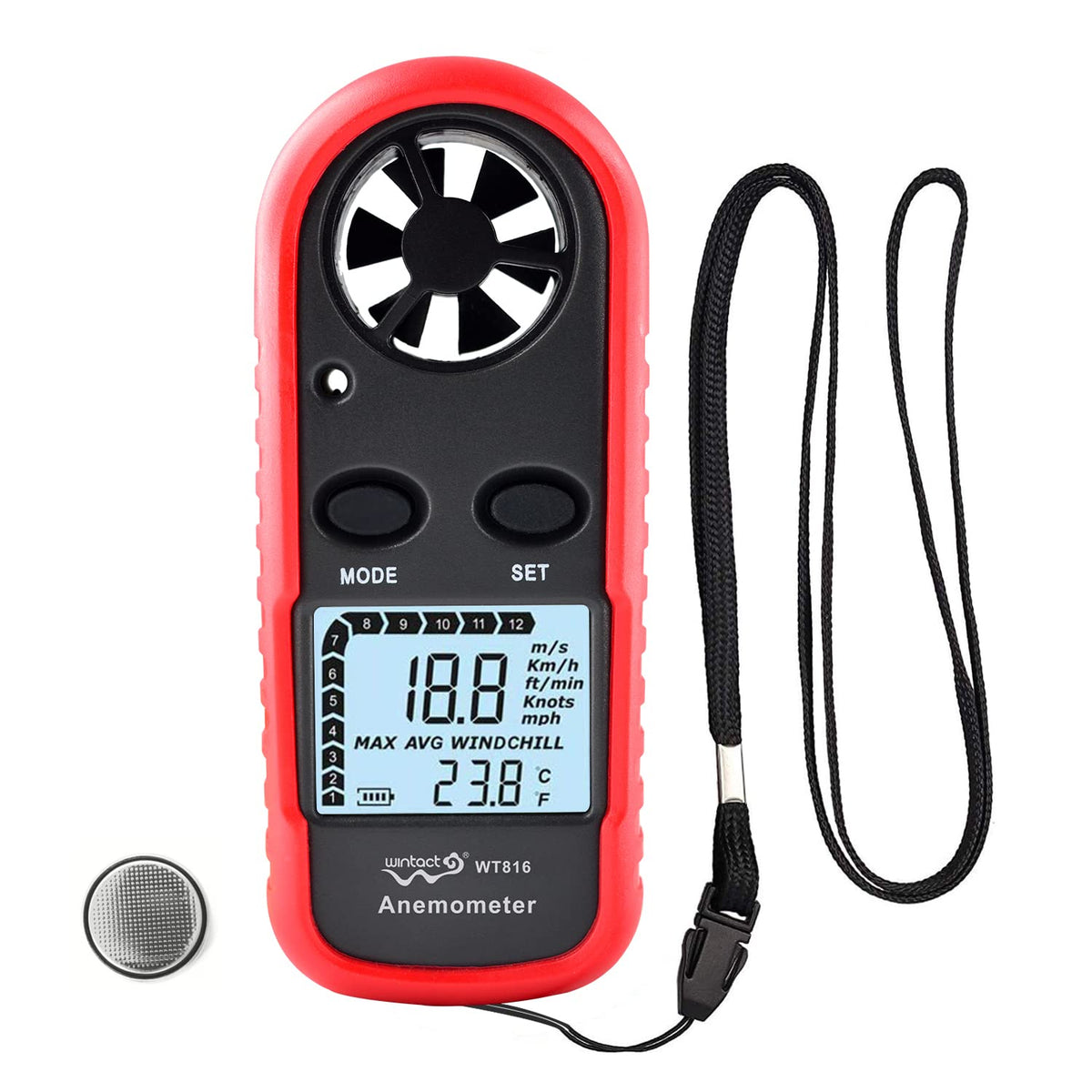 WINTACT WT816A water-resistant anemometer gallery image 8