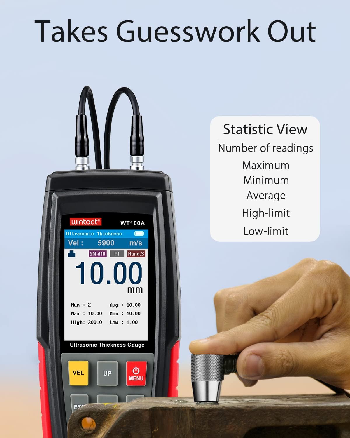 WINTACT WT100A ultrasonic thickness gauge gallery image 3