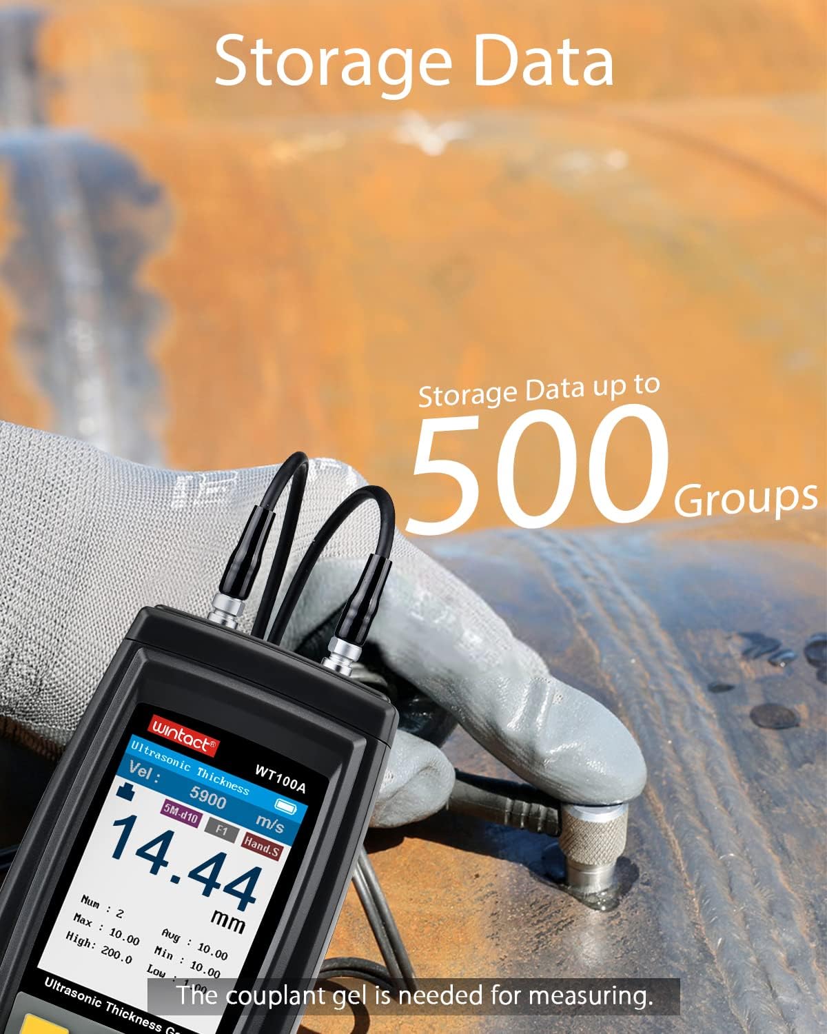 WINTACT WT100A ultrasonic thickness gauge gallery image 4
