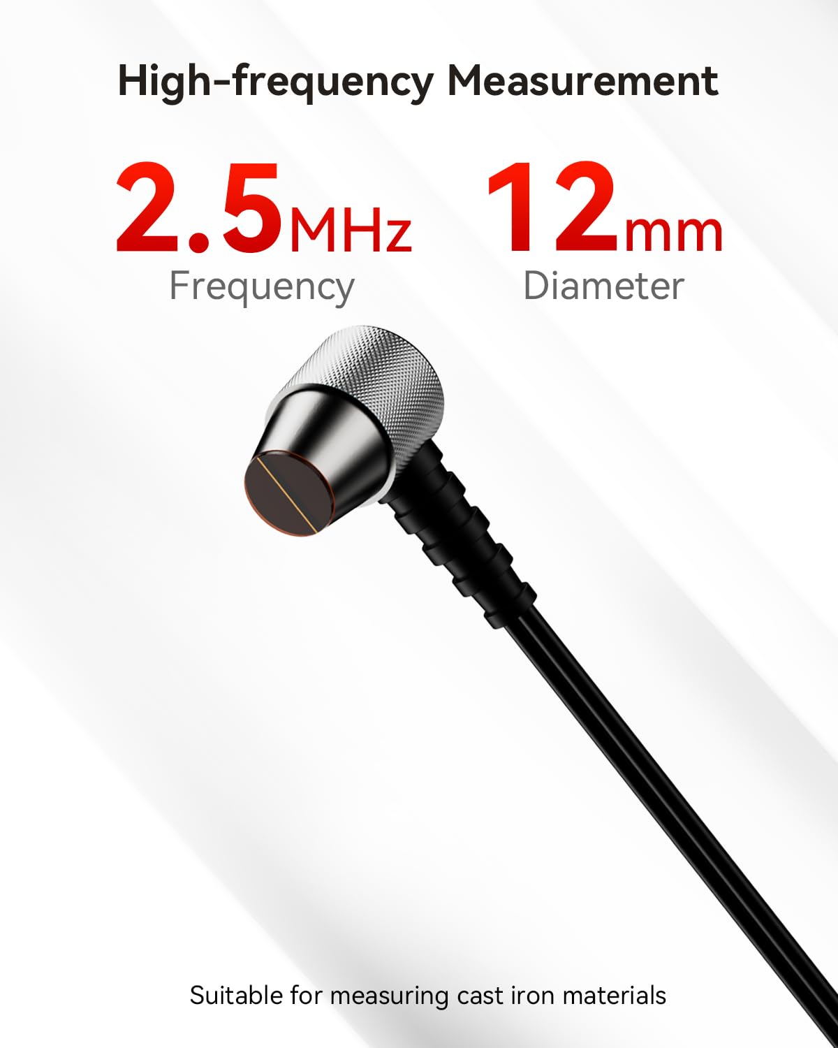 WINTACT WT2.5Md12 cast iron ultrasonic thickness gauge probe gallery image 2