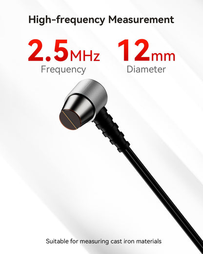 WINTACT WT2.5Md12 cast iron ultrasonic thickness gauge probe gallery image 2