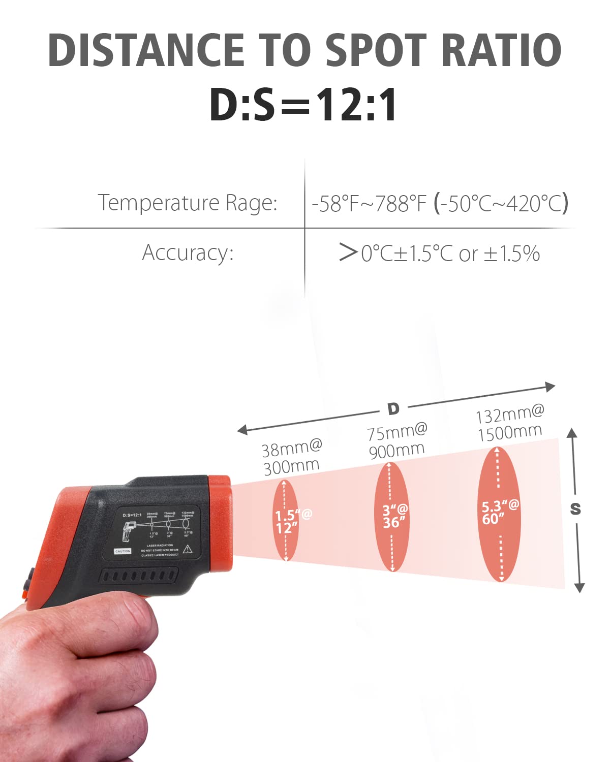 WINTACT WT300 infrared thermometer gallery image 4