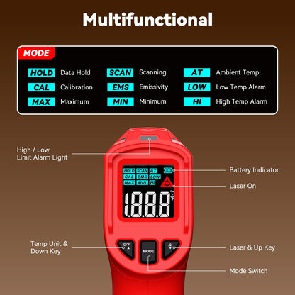 WINTACT WT313B infrared thermometer gallery image 7