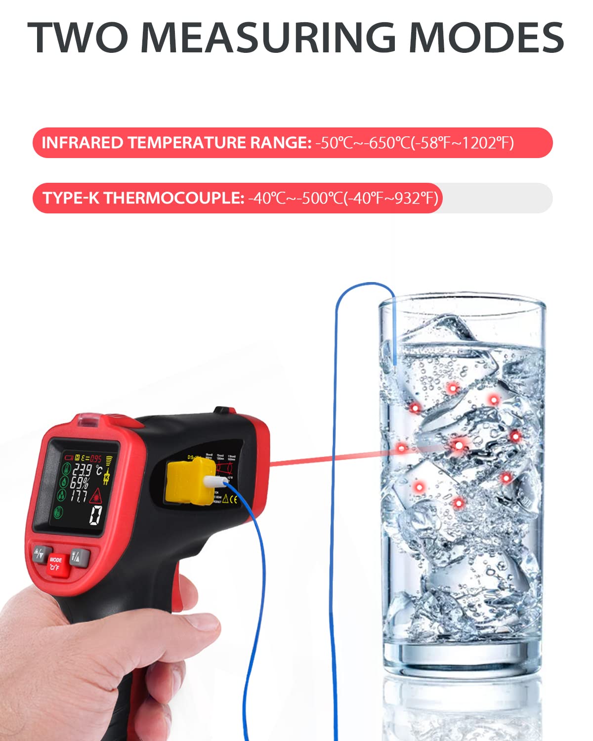 WINTACT WT323C infrared thermometer gallery image 2