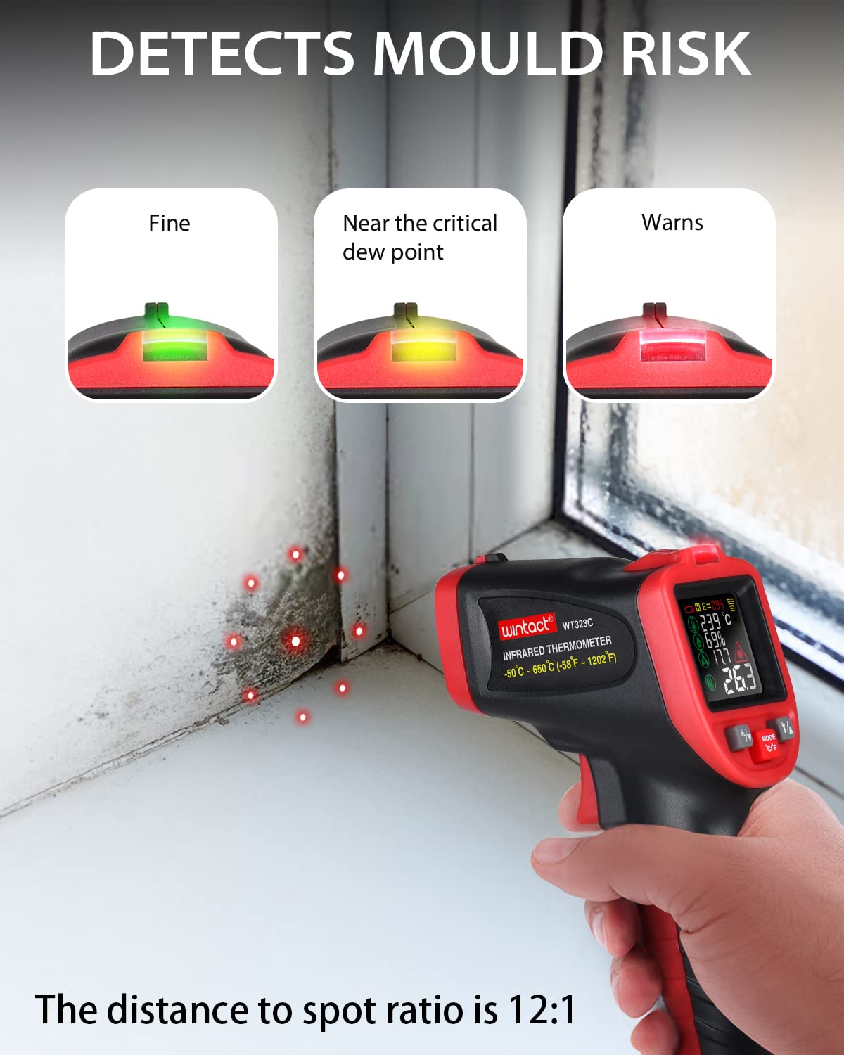 WINTACT WT323C infrared thermometer gallery image 5