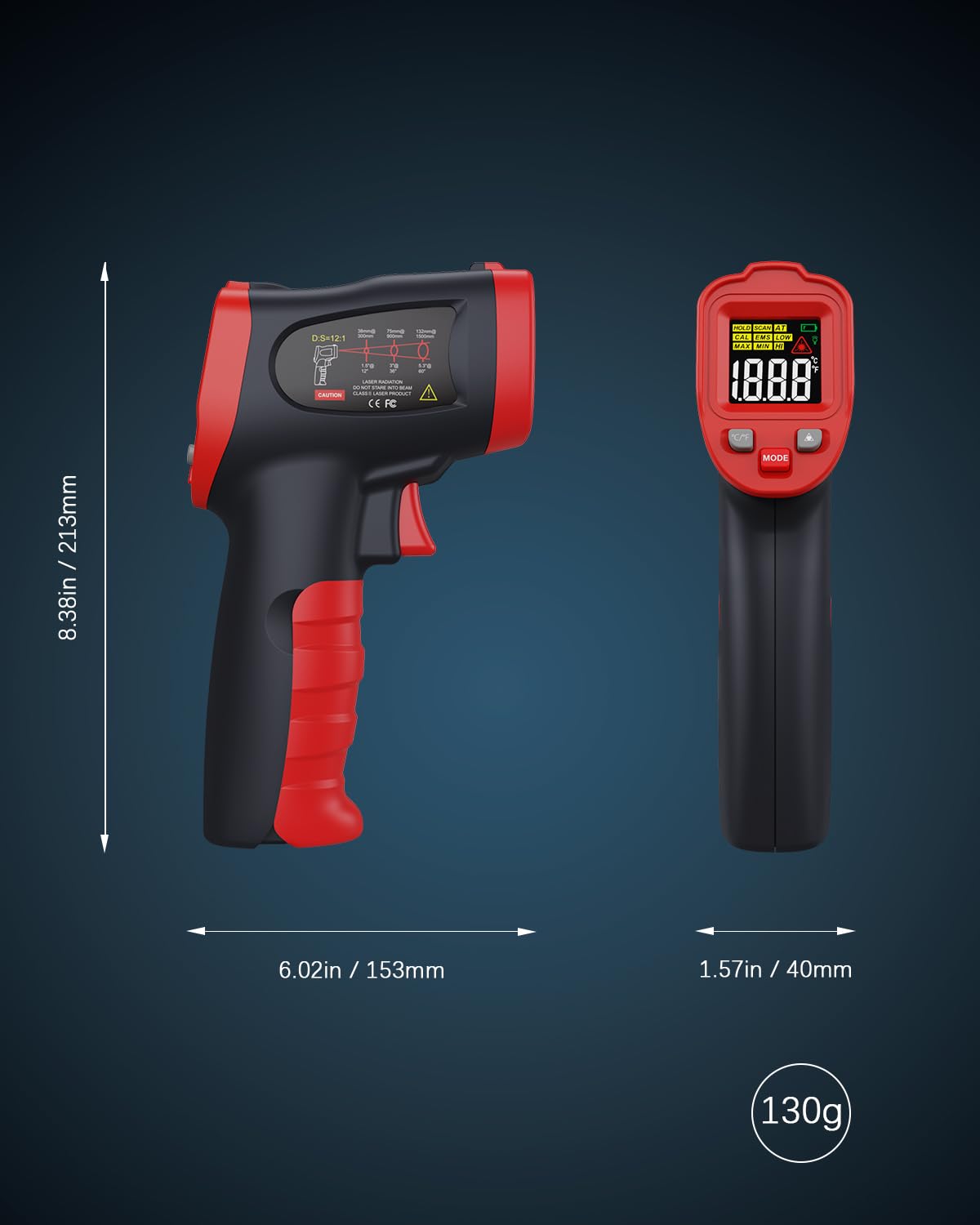 WINTACT WT327A infrared thermometer gallery image 8