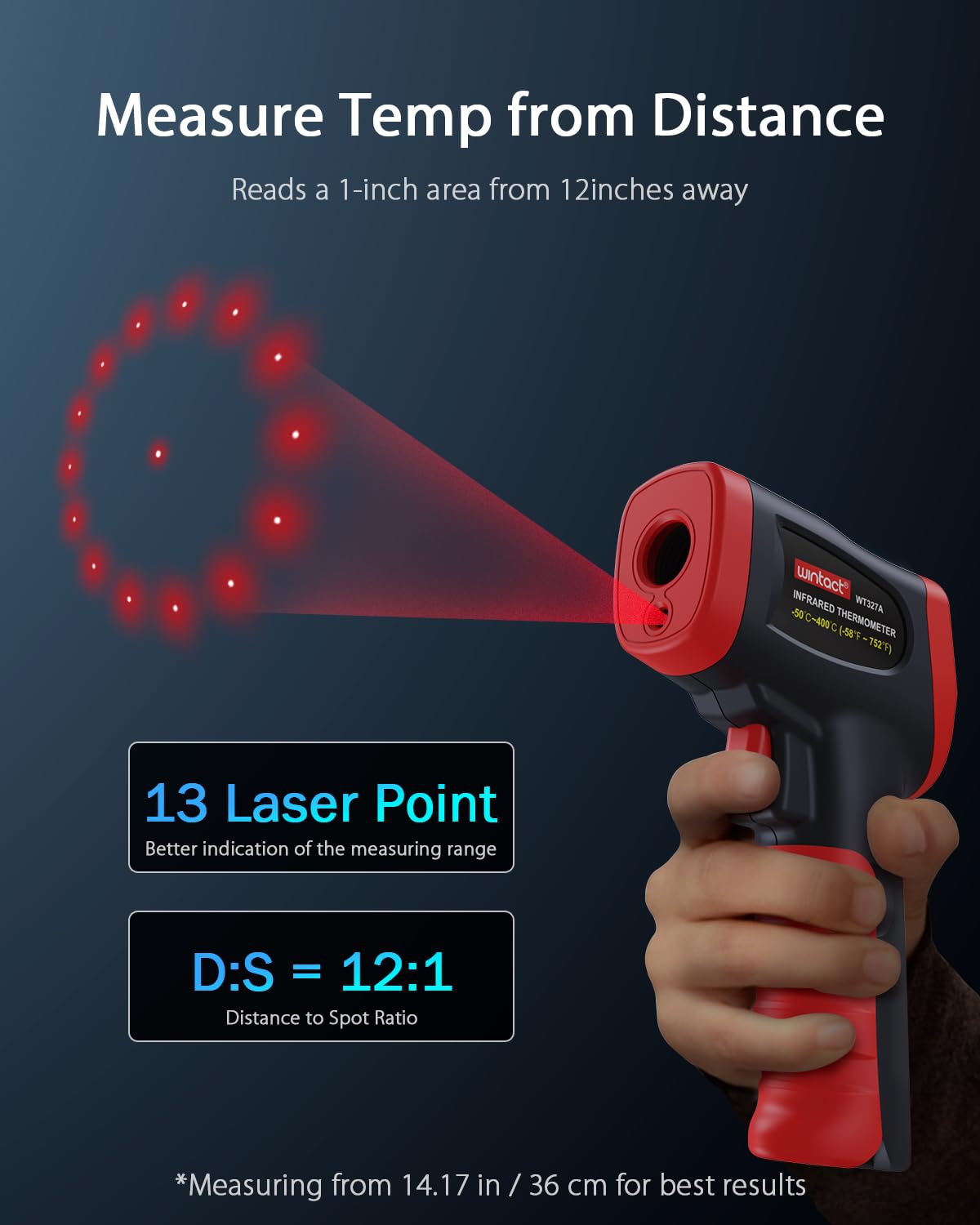 WINTACT WT327B infrared thermometer gallery image 5