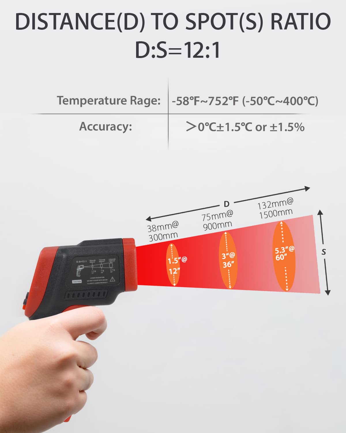 WINTACT WT550 infrared thermometer gallery image 4