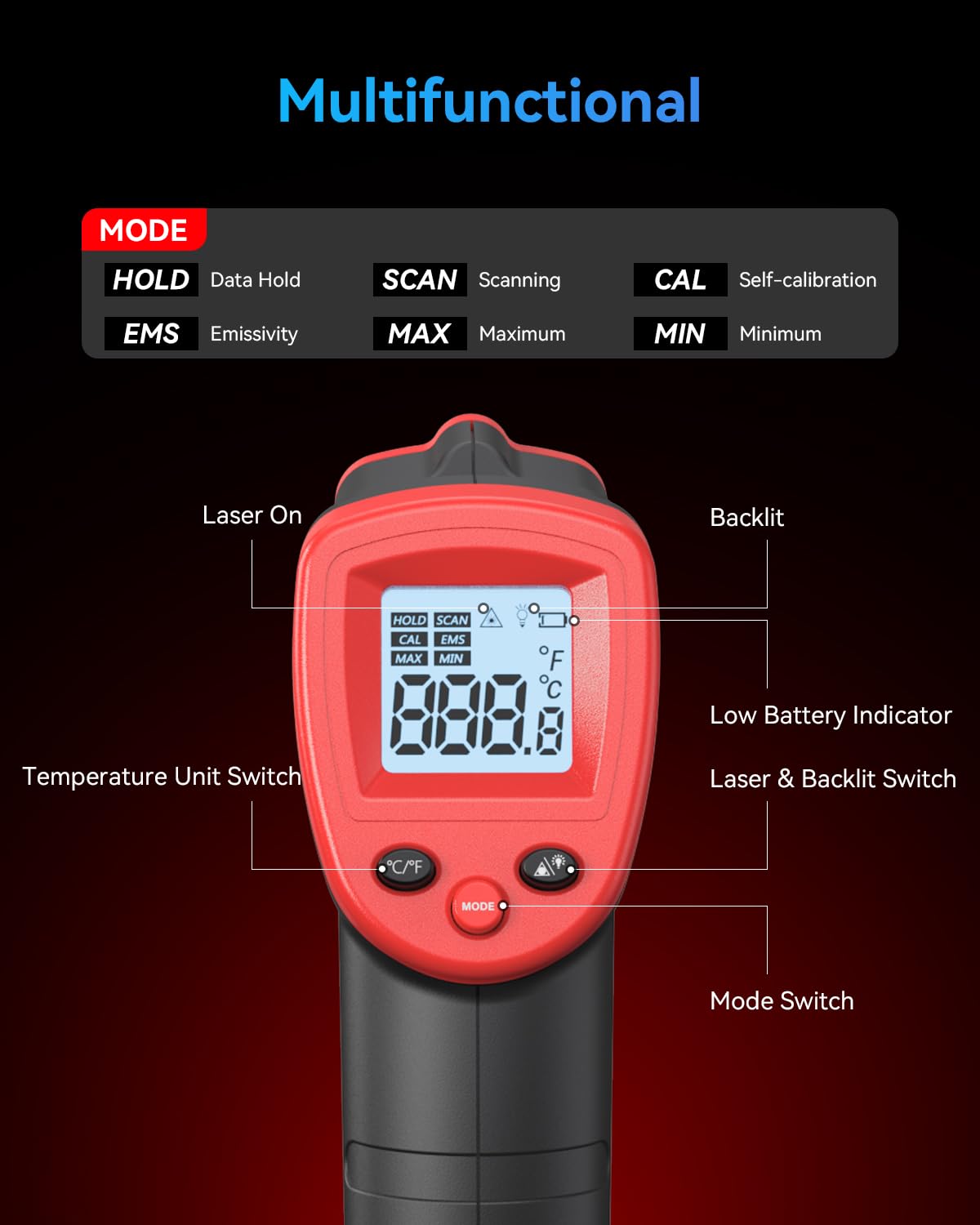 WINTACT WT590 infrared thermometer gallery image 6
