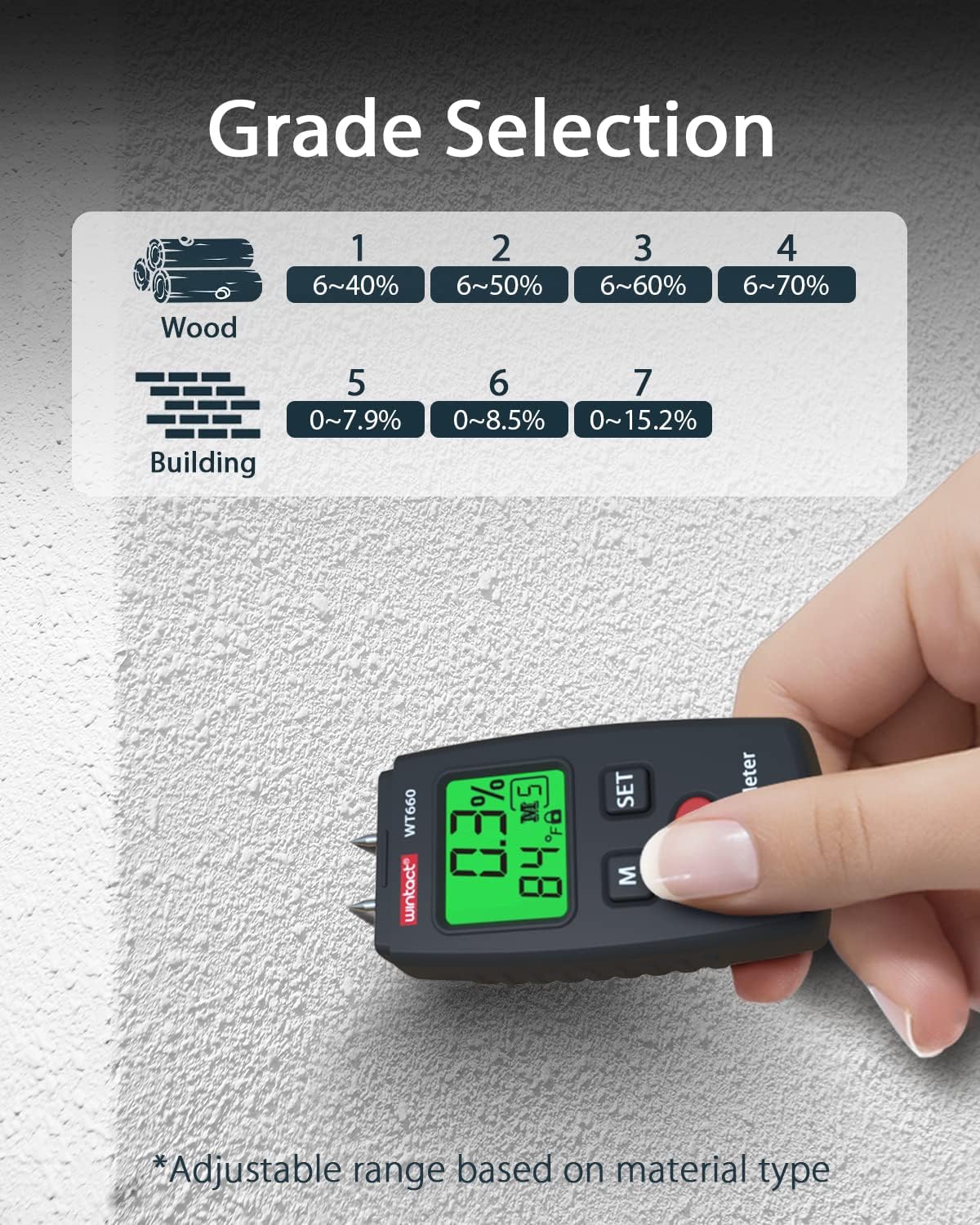 WINTACT WT660 pin moisture meter gallery image 2