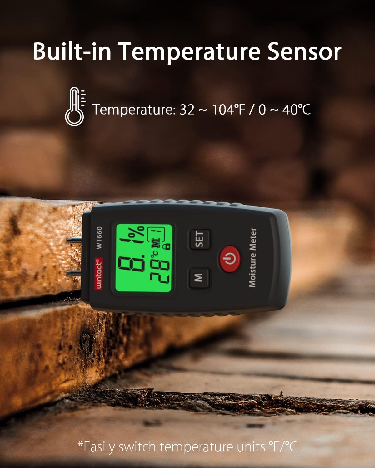 WINTACT WT660 pin moisture meter gallery image 4