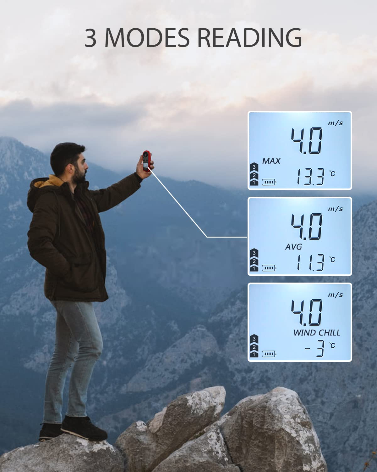 WINTACT WT816 handheld anemometer gallery image 4