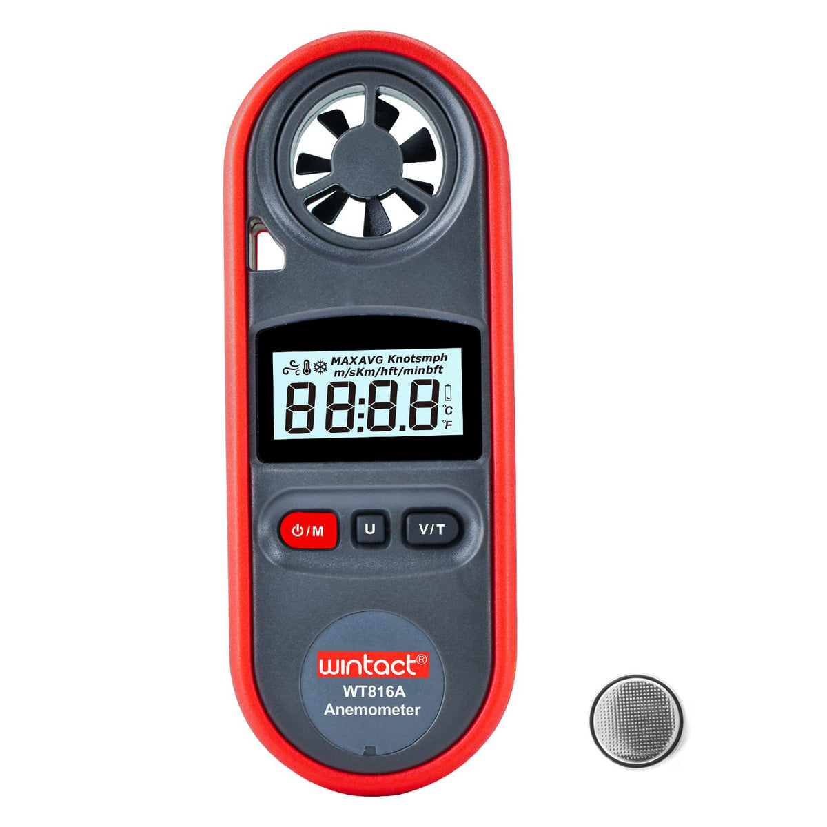WINTACT WT816A water-resistant anemometer gallery image 1