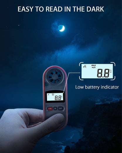 WINTACT WT816A water-resistant anemometer gallery image 5