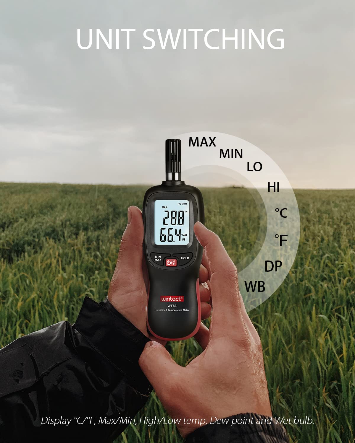 WINTACT WT83 temperature humidity meter gallery image 6