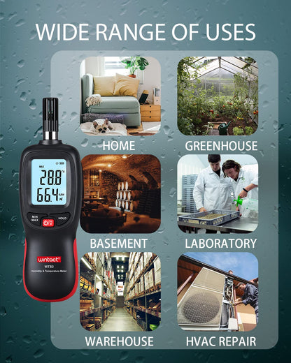 WINTACT WT83 temperature humidity meter gallery image 7