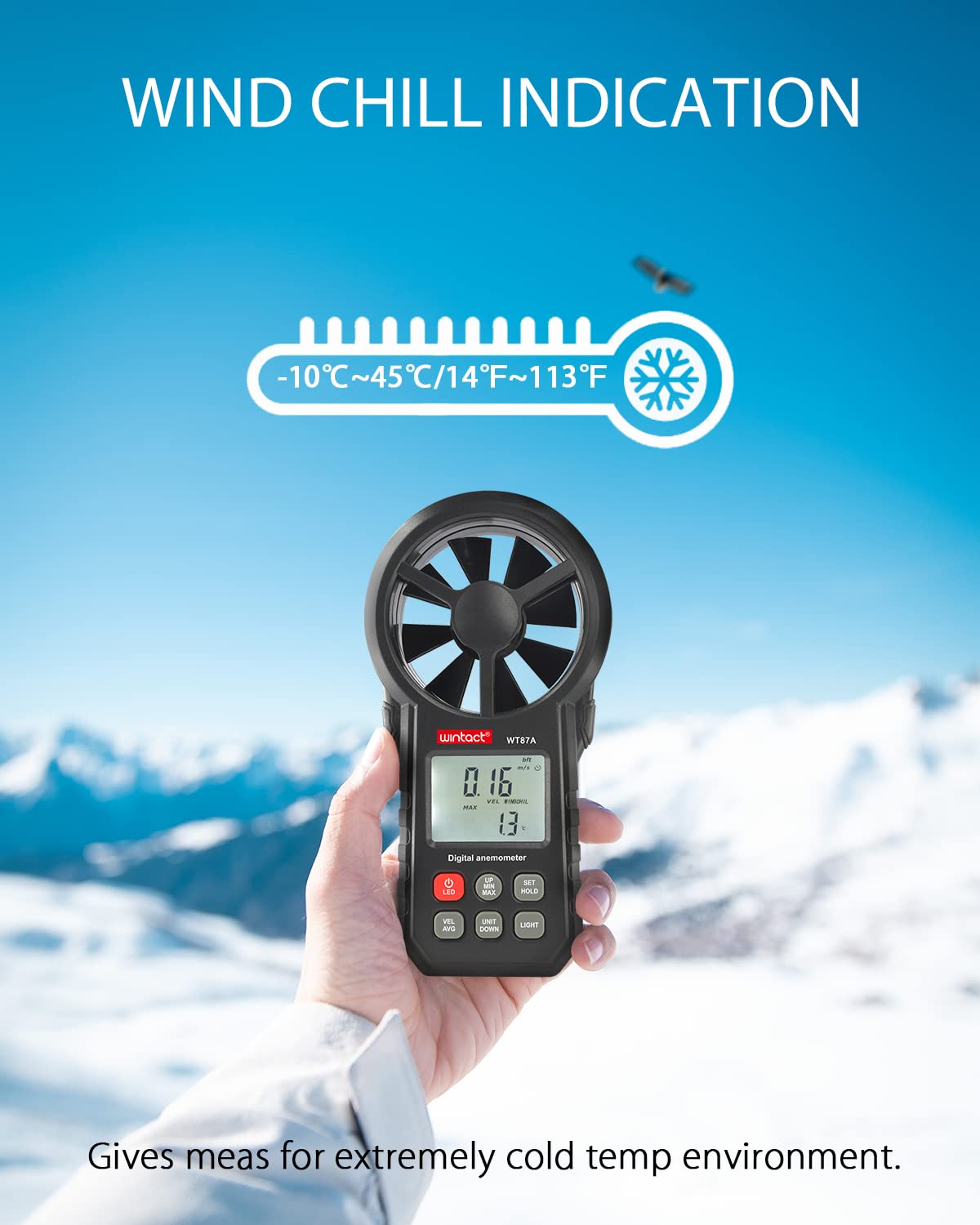 WINTACT WT87A digital anemometer gallery image 4