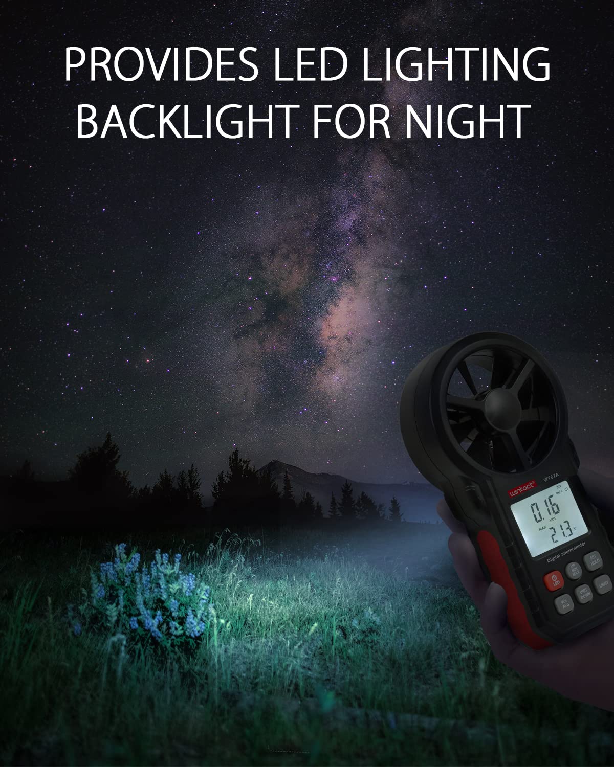 WINTACT WT87A digital anemometer gallery image 5