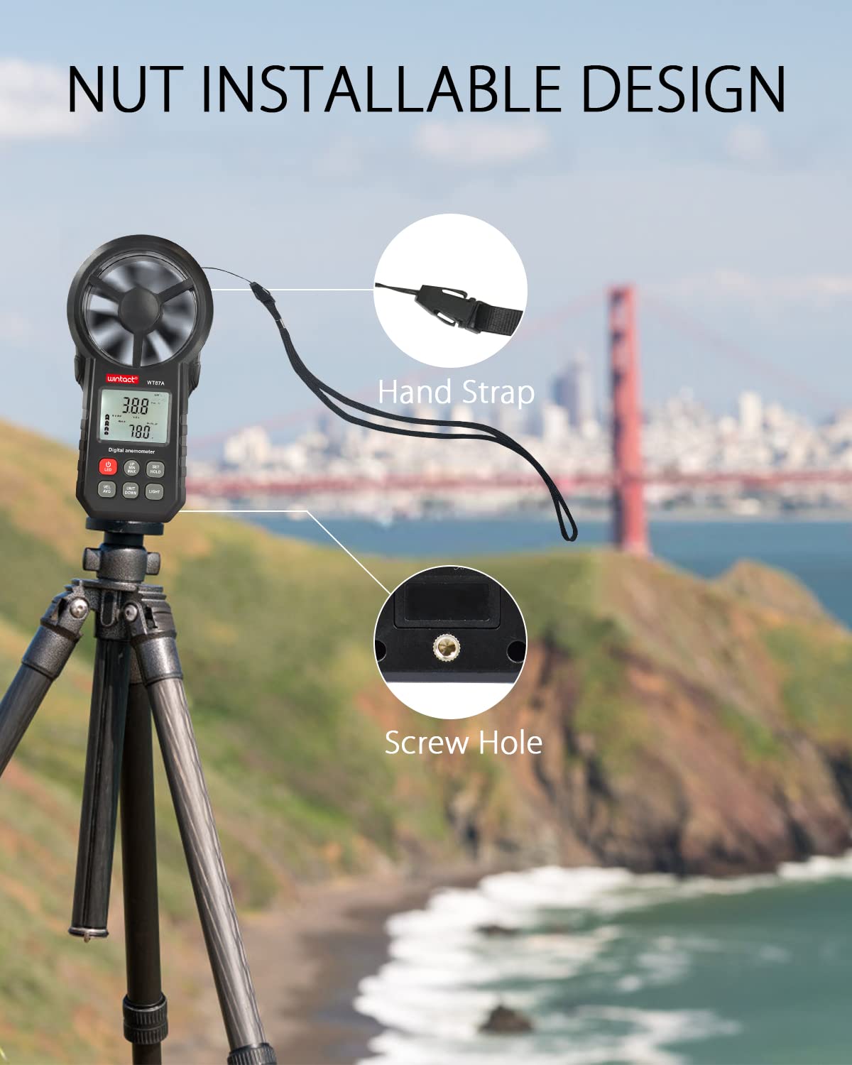 WINTACT WT87A digital anemometer gallery image 6