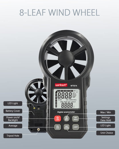 WINTACT WT87A digital anemometer gallery image 7