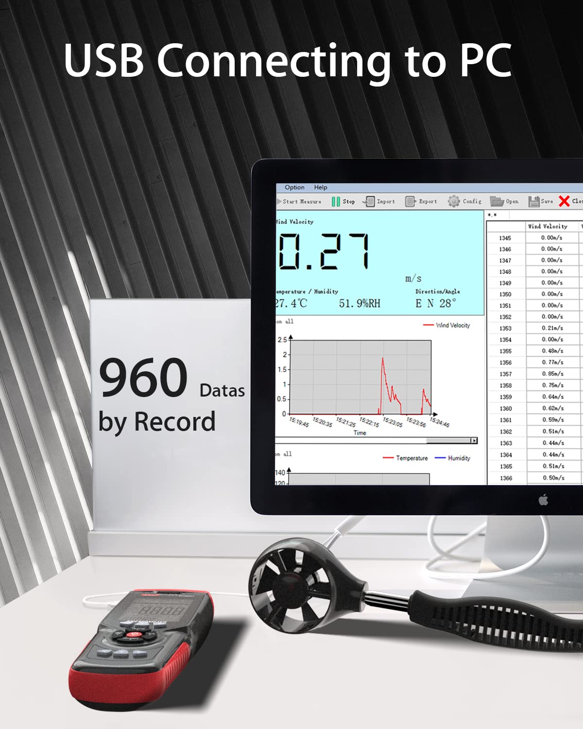 WINTACT WT8907 digital anemometer gallery image 5